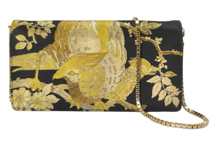 Roberto Cavalli Floral Print Flap Chain Clutch-Hover-Image