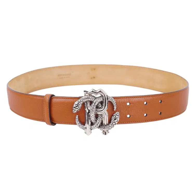 Roberto Cavalli RC-Buckle Leather Belt-Hover-Image
