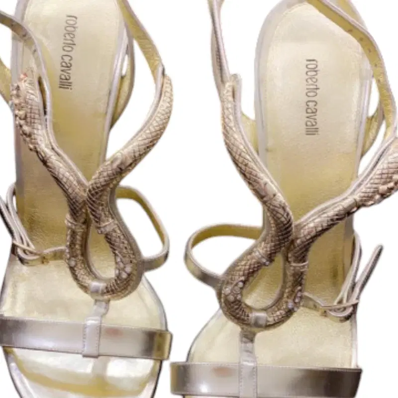 Roberto Cavalli Swarovski Crystal-embellished Snake Sandals