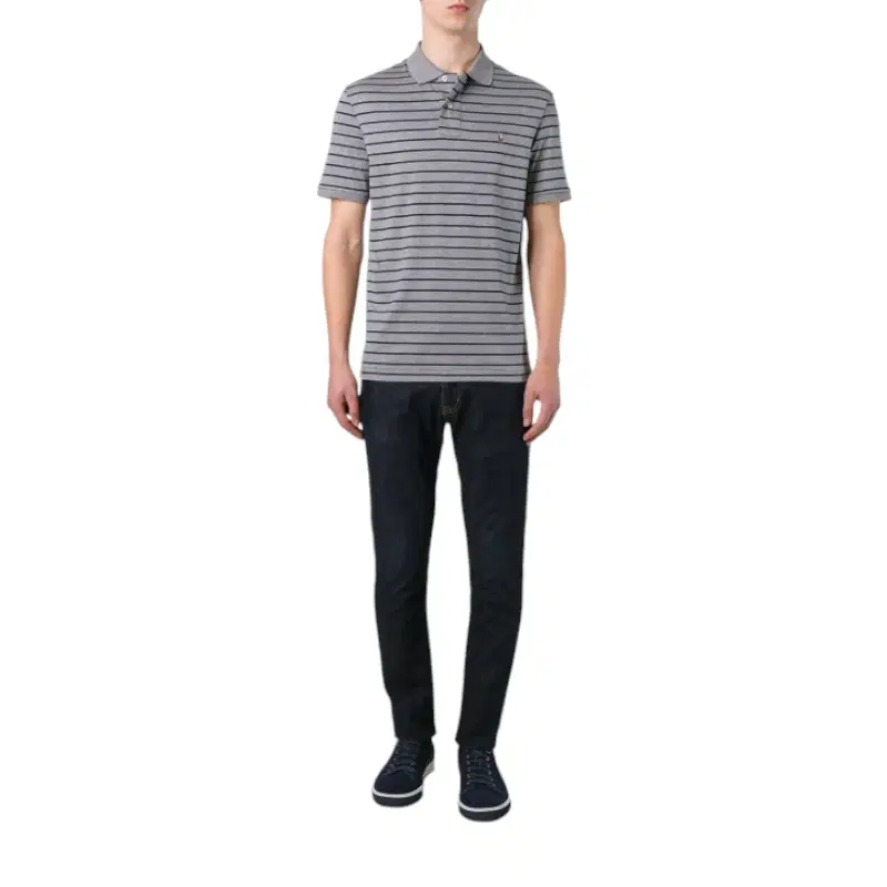 Polo Ralph Lauren Grey Polo Striped T-Shirt