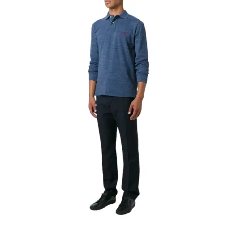 Polo Ralph Lauren Classic Blue Polo Full Sleeve Shirt-Hover-Image