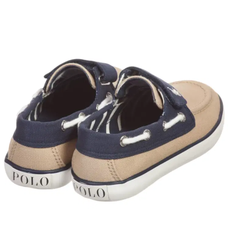 POLO RALPH LAUREN Boys Beige & Blue Canvas Shoes-Hover-Image