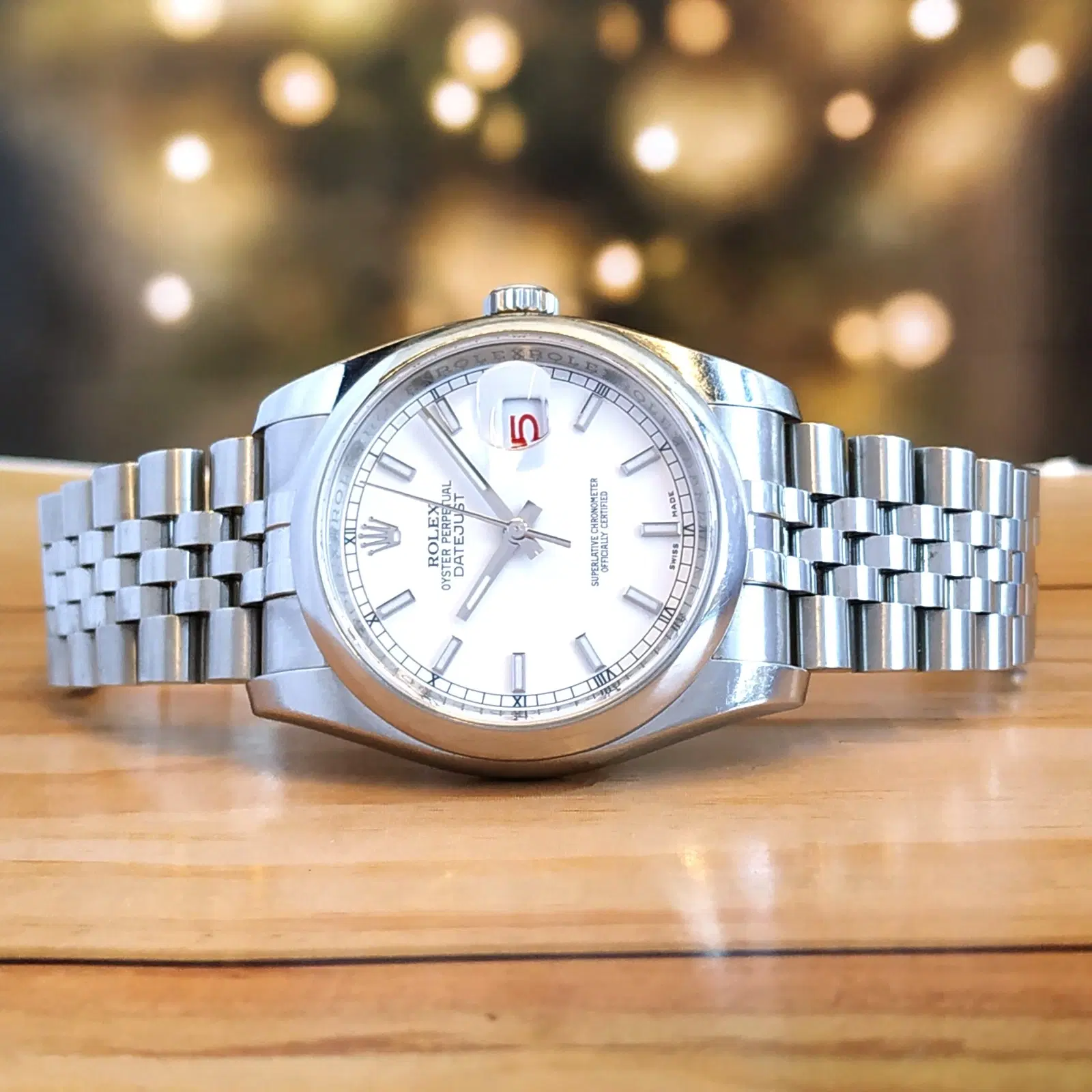 Rolex DateJust 36MM White Dial Dome Bazel