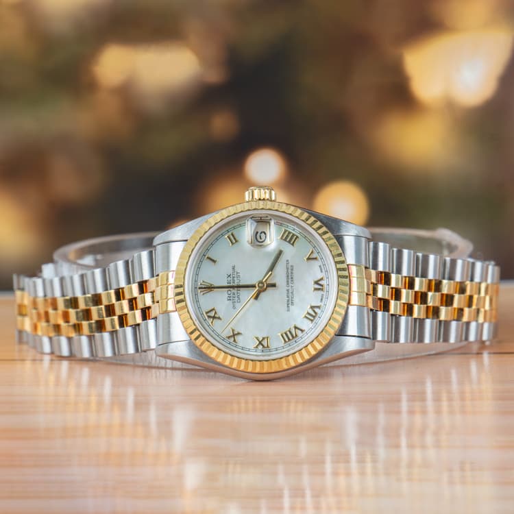 Rolex Datejust 31 mm Steel and Yellow Gold White Roman Dial-Hover-Image