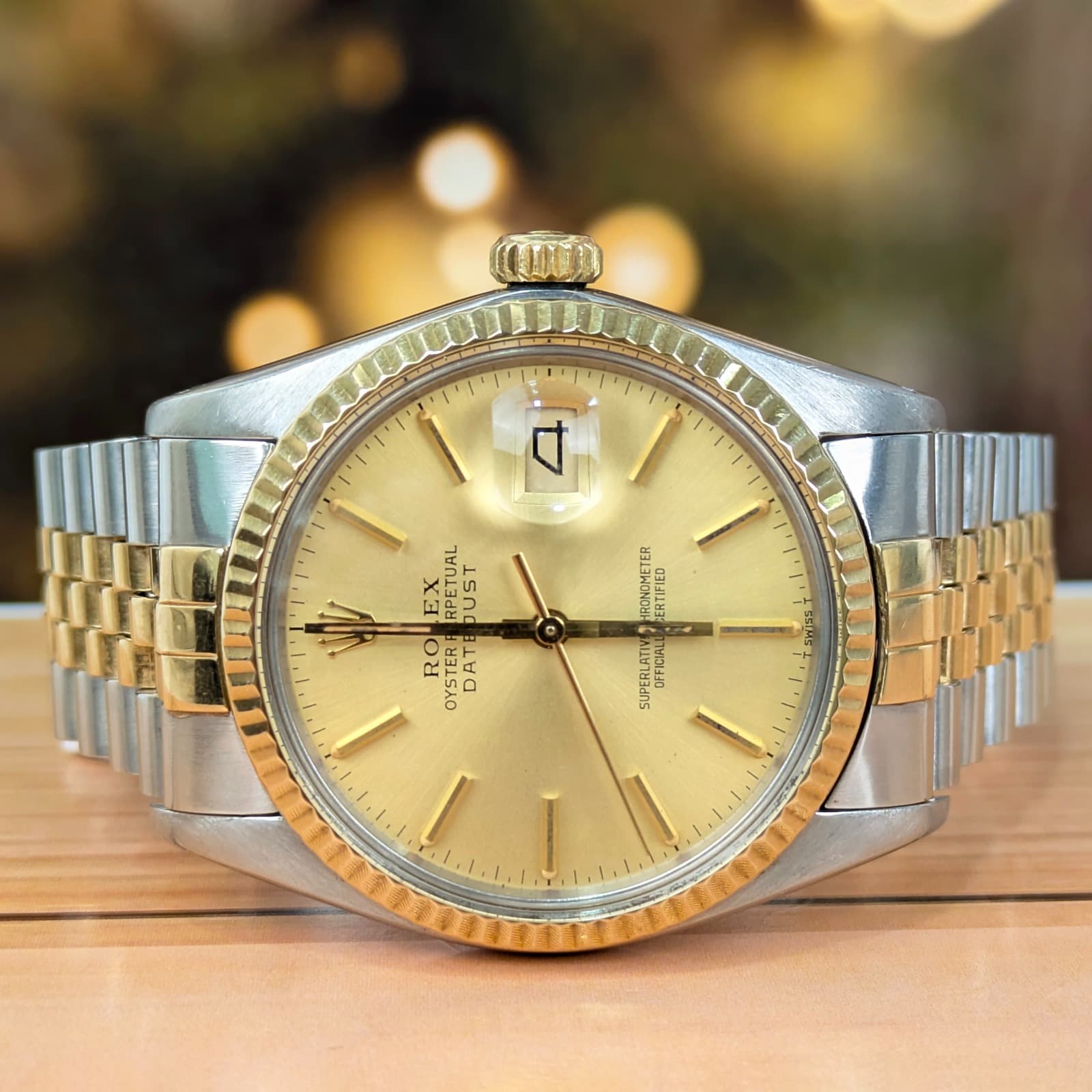 Rolex Datejust 36 Champagne Dial 18k Yellow Gold and Steel Automatic