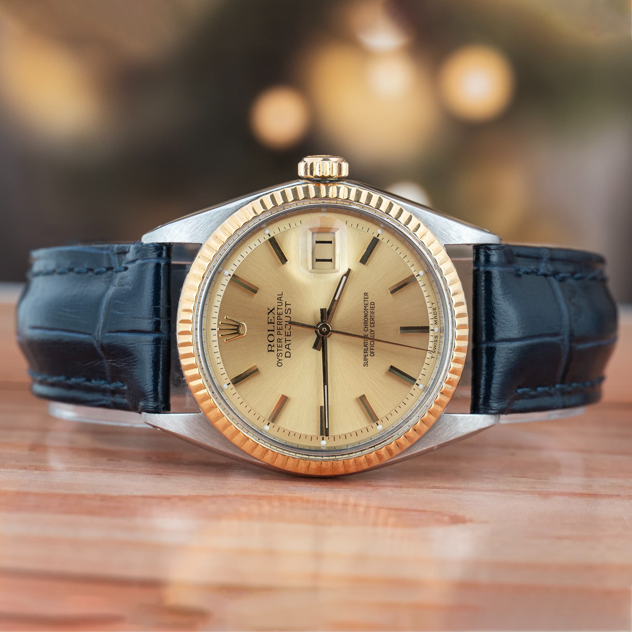 Rolex Datejust 36 MM Champagne Dial Steel Vintage Automatic Watch Ref. No 1601