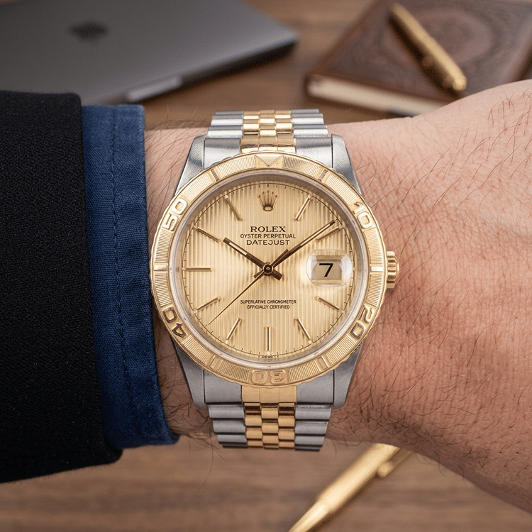 Rolex Datejust Turn-O-Graph Thunderbird 36 MM Steel Case Automatic Watch Ref. No 16263-Hover-Image