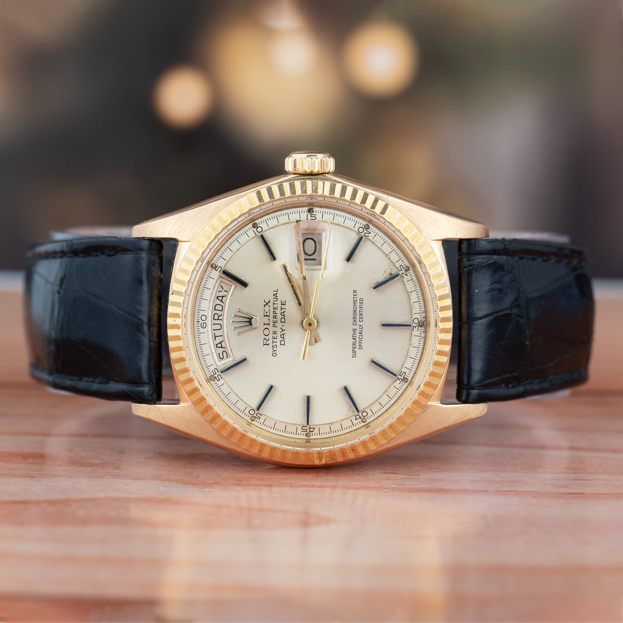 Rolex Day-Date 36 MM Champagne Dial Yellow Gold Oyster Perpetual Automatic Watch Ref. No 18038