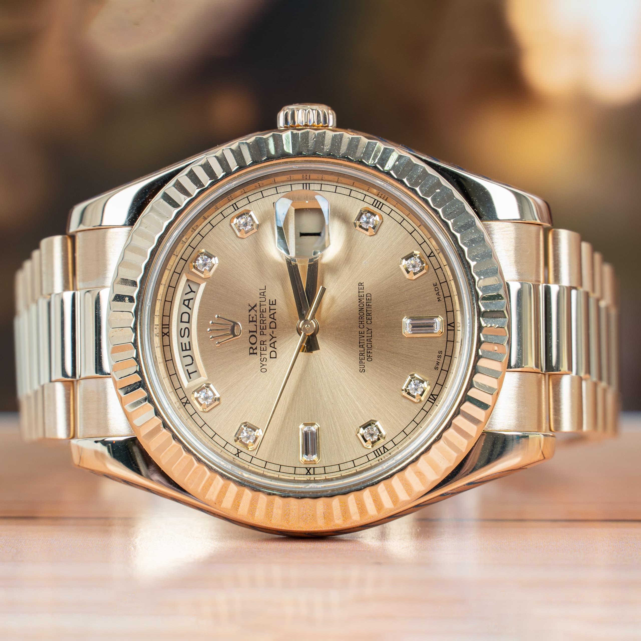 Rolex Day-Date II President Champagne Dial Mens Watch with Box
