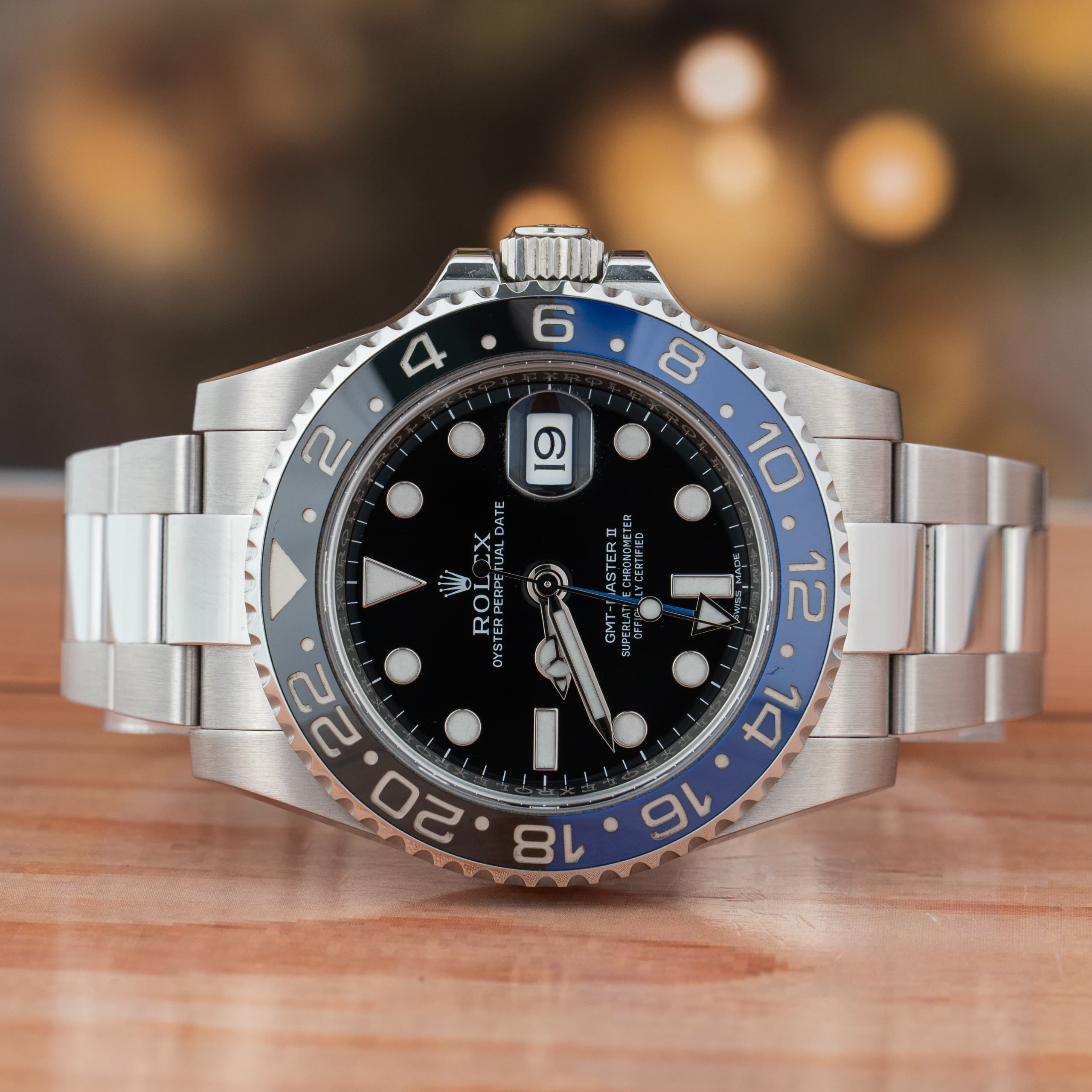 Rolex GMT-Master ll Batman 40 MM Black Dial Steel Automatic Watch Ref. No 116710BLNR
