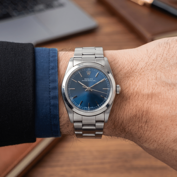 Rolex Oyster Perpetual 31 Blue Dial Steel Ladies Watch Ref. No 67480-Hover-Image