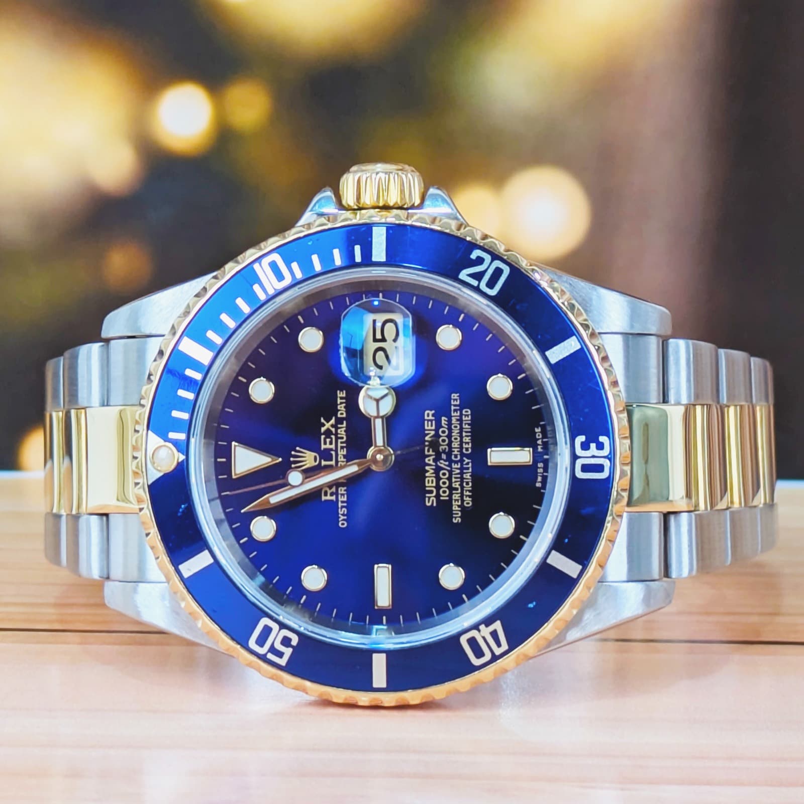 Rolex Submariner Date Blue Dial Two-Tone Yellow Gold Watch