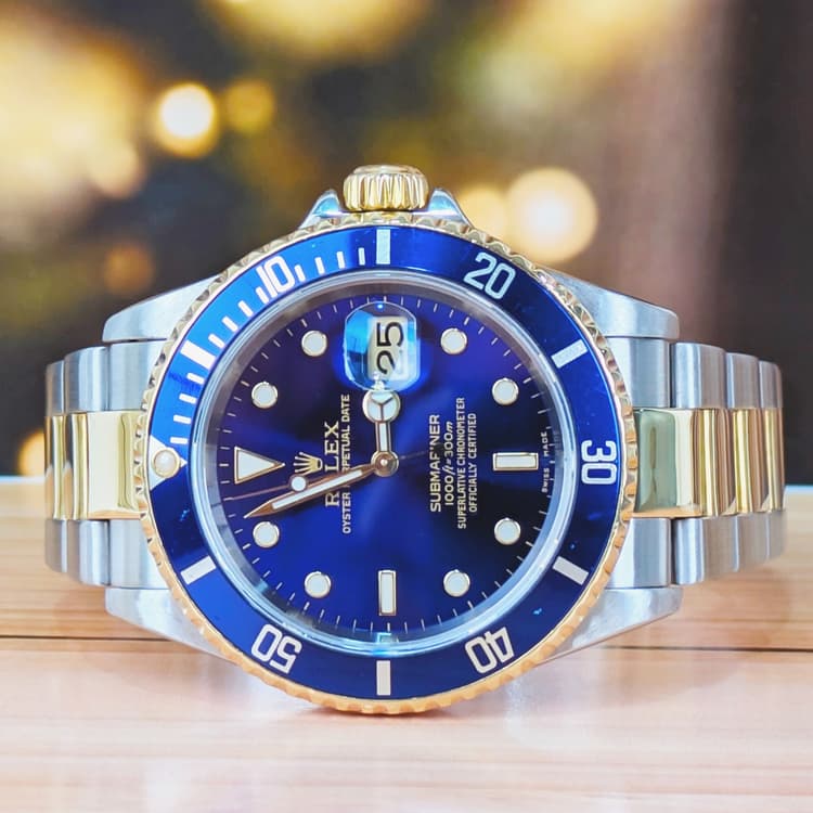 Rolex Submariner Date Blue Dial Two-Tone Yellow Gold Watch-Hover-Image