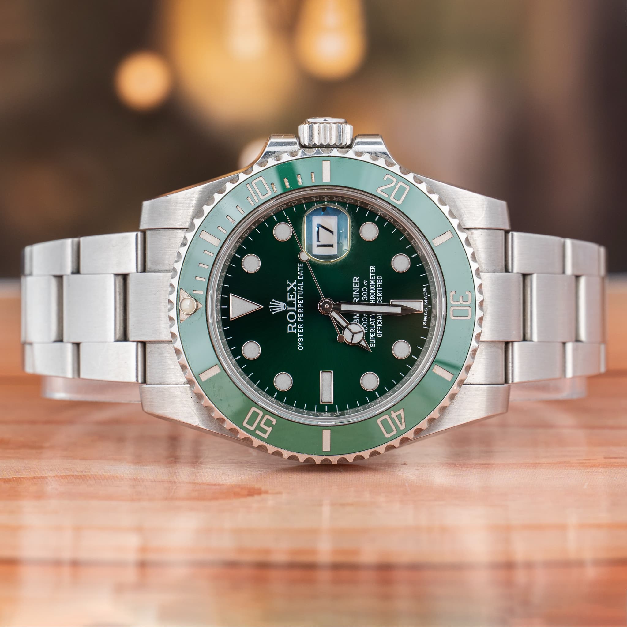 Rolex Submariner Date Hulk 40 MM Green Dial Steel Automatic Watch Ref. No 116610LV