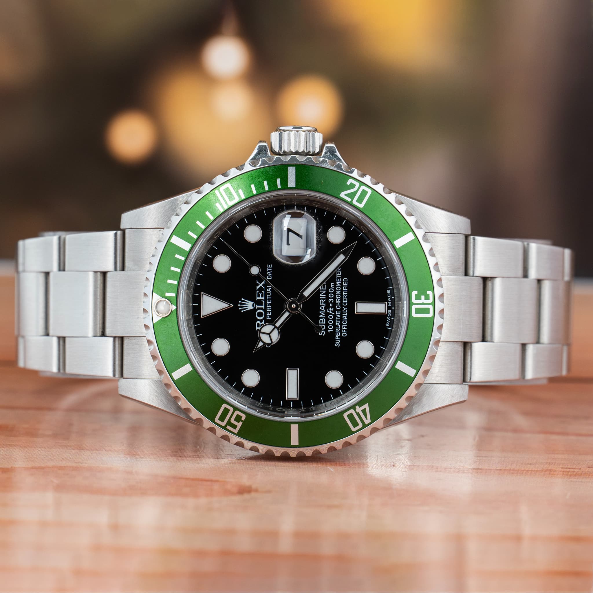Rolex Submariner Date Kermit 40 MM Black Dial Steel Automatic Watch Ref. No 16610T