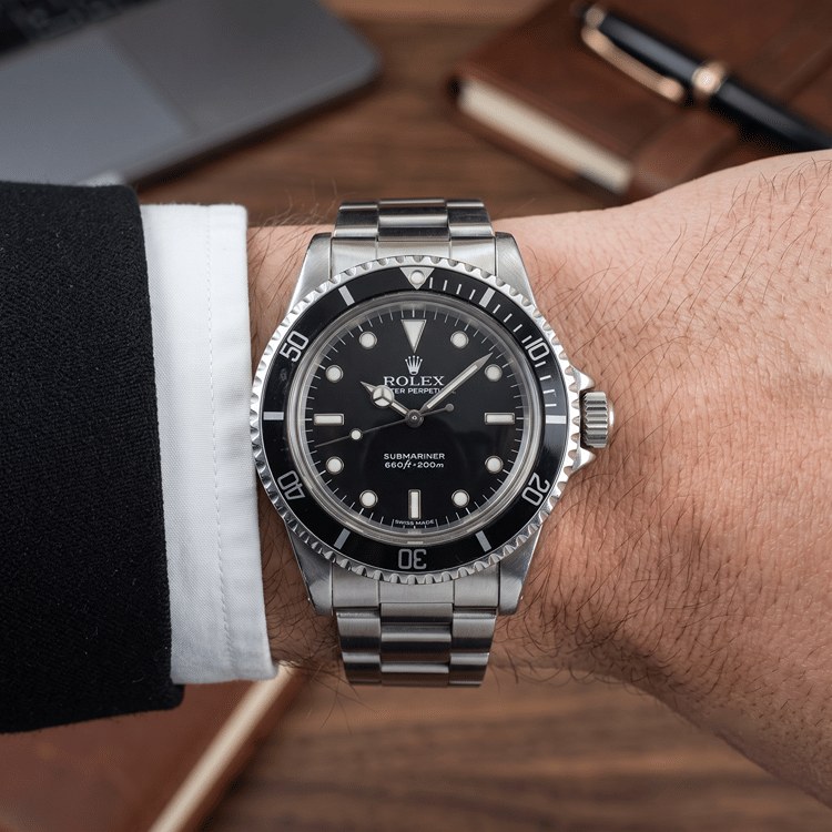 Rolex Submariner No Date 40 MM Black Dial Steel Automatic Watch Ref. No 5513-Hover-Image