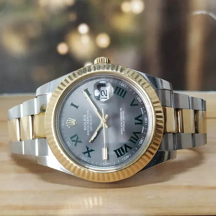 Rolex Datejust II Wimbledon 41mm Gold & Steel Automatic Watch Full Set-Hover-Image