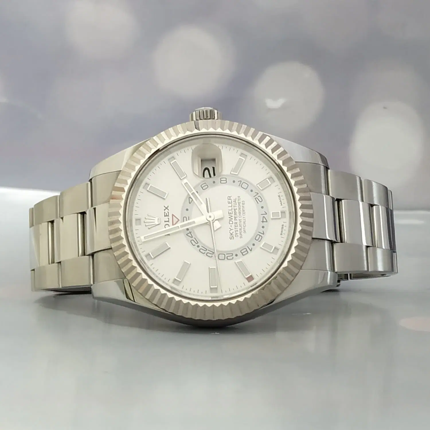 Rolex Sky-Dweller White Dial Watch Full Set