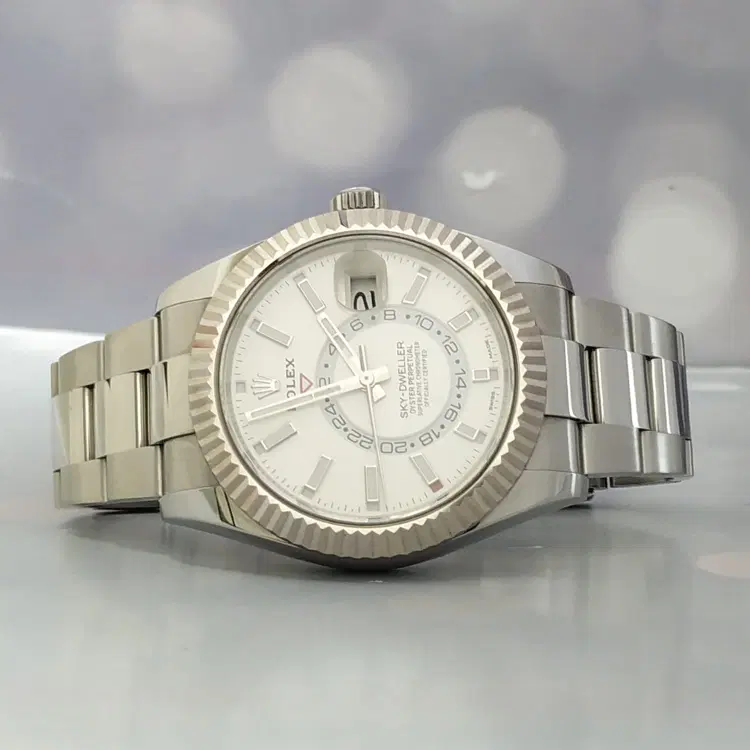 Rolex Sky-Dweller White Dial Watch Full Set-Hover-Image