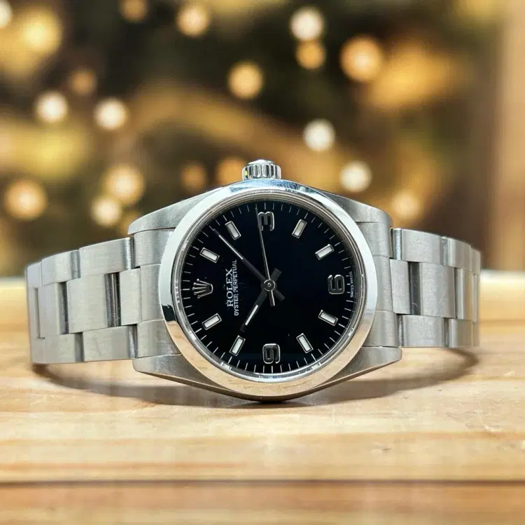 Rolex Oyster Perpetual 31 Black Dial Steel Ladies Watch-Hover-Image