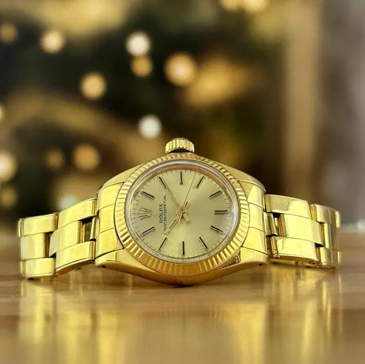Rolex Oyster President 14k Yellow Gold 24MM Ladies Watch-Hover-Image