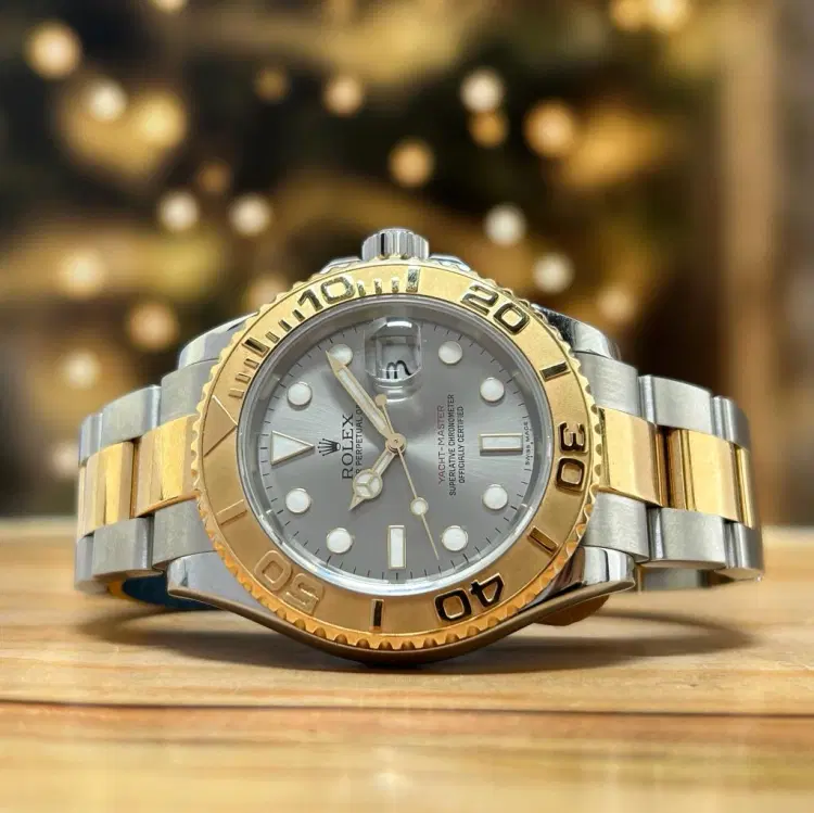 Rolex Yacht-Master 40MM 18K Yellow Gold & Steel Slate Dot Dial-Hover-Image