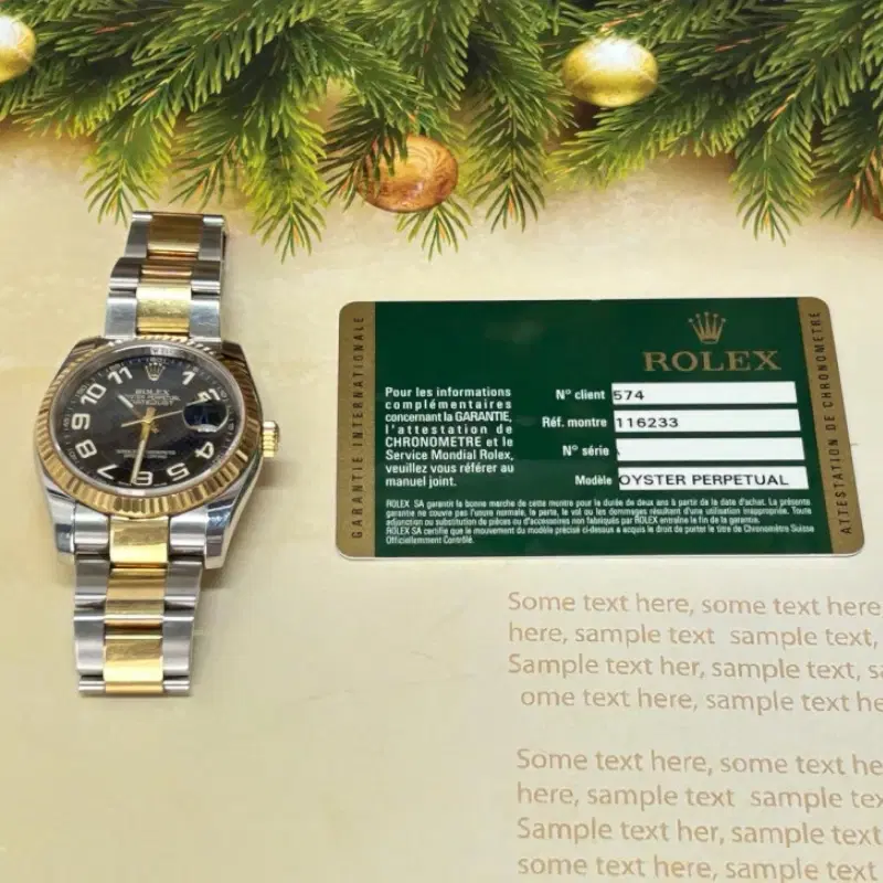 Rolex Datejust 36 Tuxedo Dial Complete Set