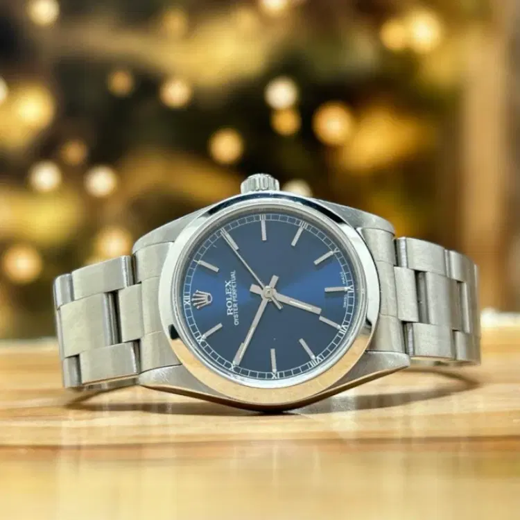 Rolex Oyster Perpetual 31 Blue Dial Steel Ladies Watch-Hover-Image