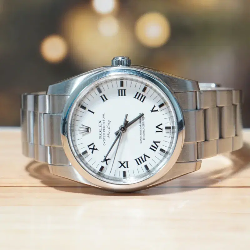 Rolex Oyster Perpetual Air-King 34MM White Dial Watch