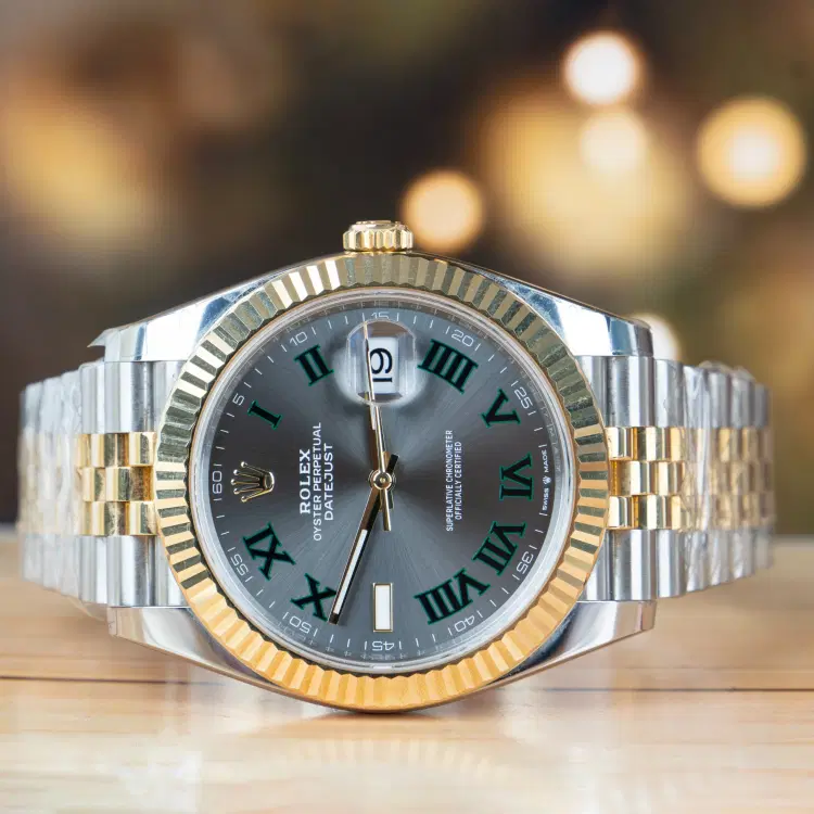 Rolex Datejust 41 MM Wimbledon Dial Steel and Gold Jubilee Strap Full Set 2023-Hover-Image