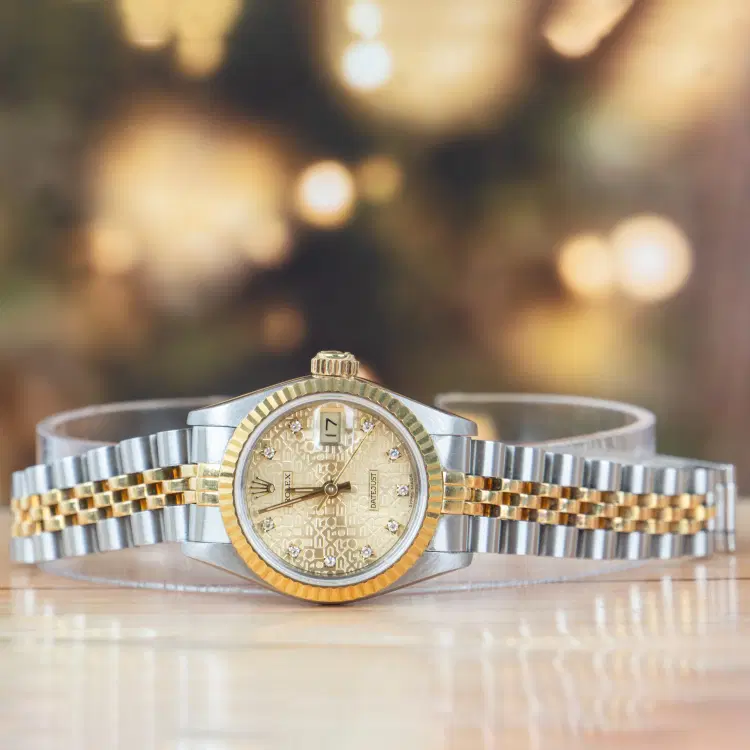 Rolex Lady-Datejust 26 with Champagne Computer Diamond Dial-Hover-Image