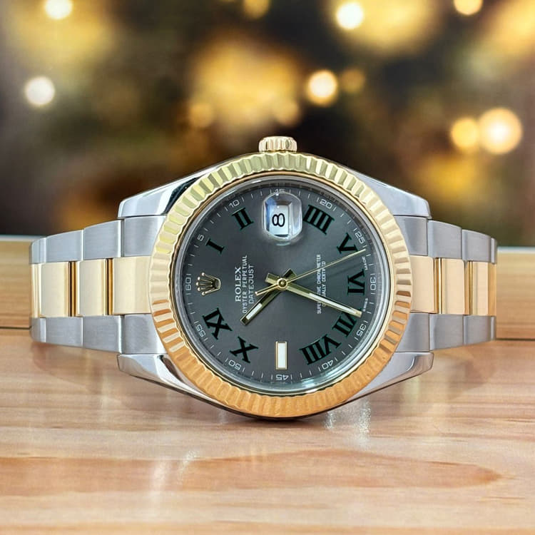 Rolex Datejust II Wimbledon 41 MM Slate Gray Dial Watch-Hover-Image