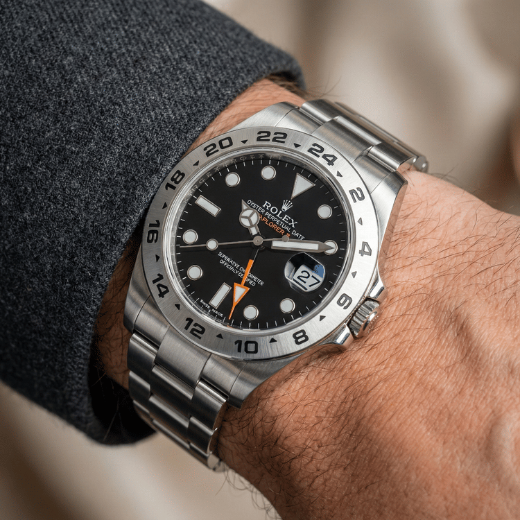 Rolex Explorer II 42 MM Black Dial Steel Automatic Watch-Hover-Image