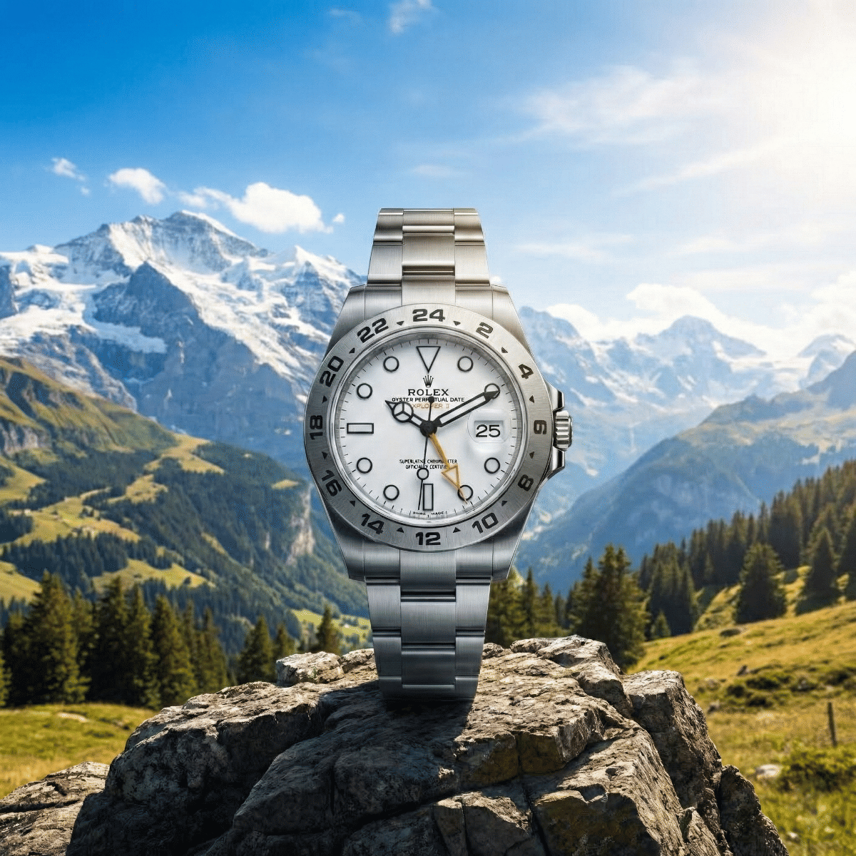Rolex Explorer II 42 MM White Dial Steel Automatic Watch