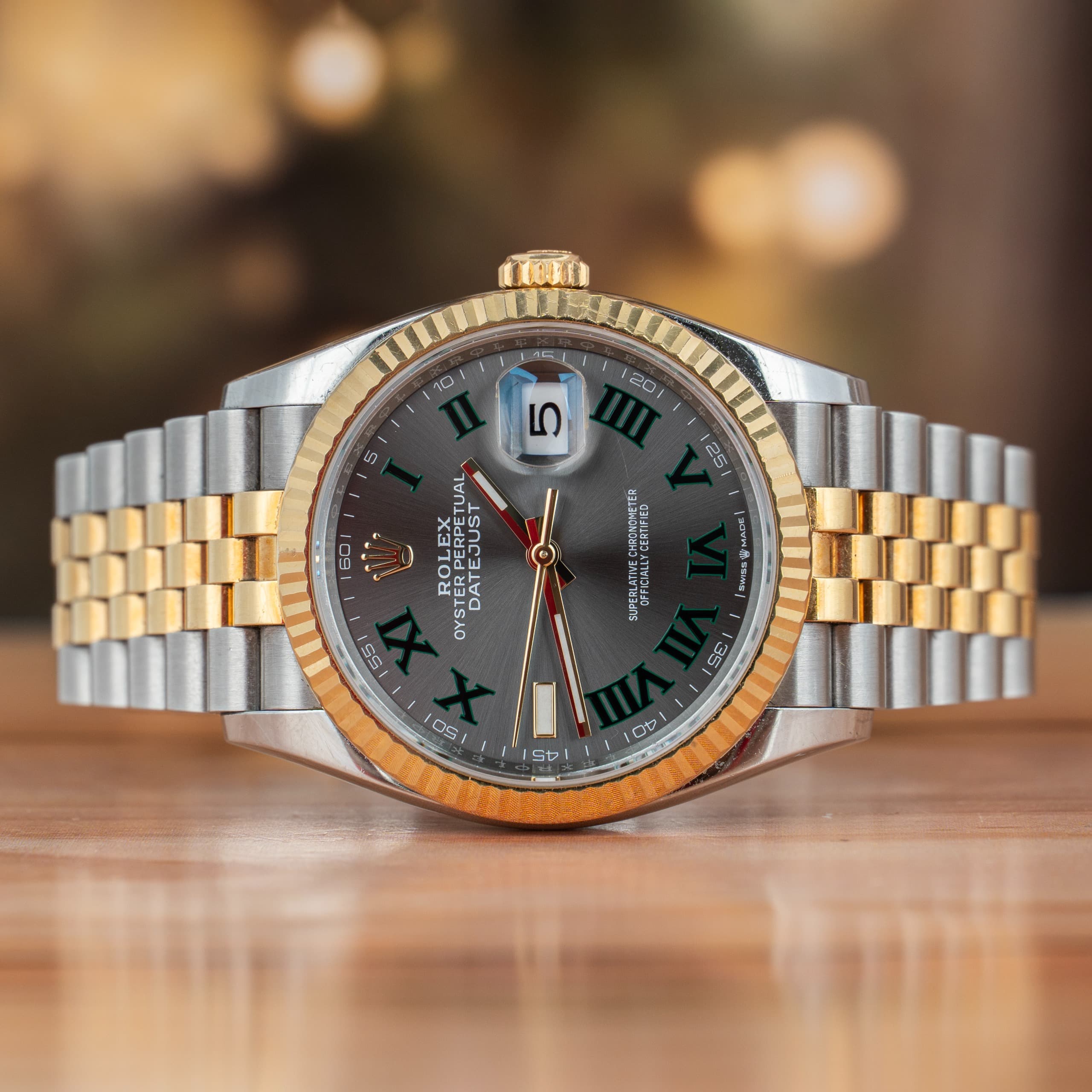 2023 Rolex Datejust 36 MM Wimbledon Dial Steel & Yellow Gold 18K Jubilee Strap Full Set (Under Rolex Brand Warranty)