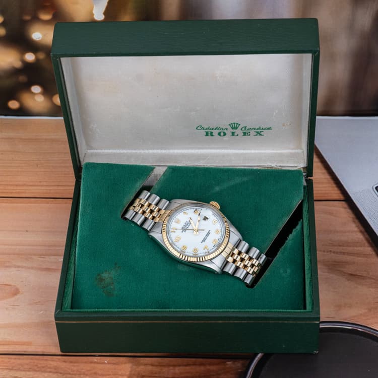Rolex Datejust 36 MM Gold and Steel White Dial Automatic-Hover-Image