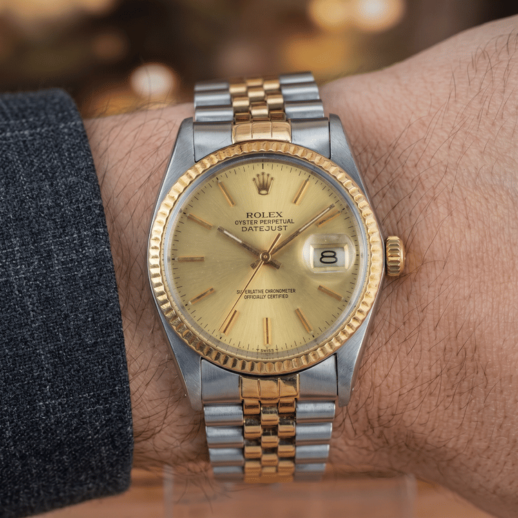 Rolex Datejust 36 MM Gold and Steel Champagne Dial Automatic-Hover-Image