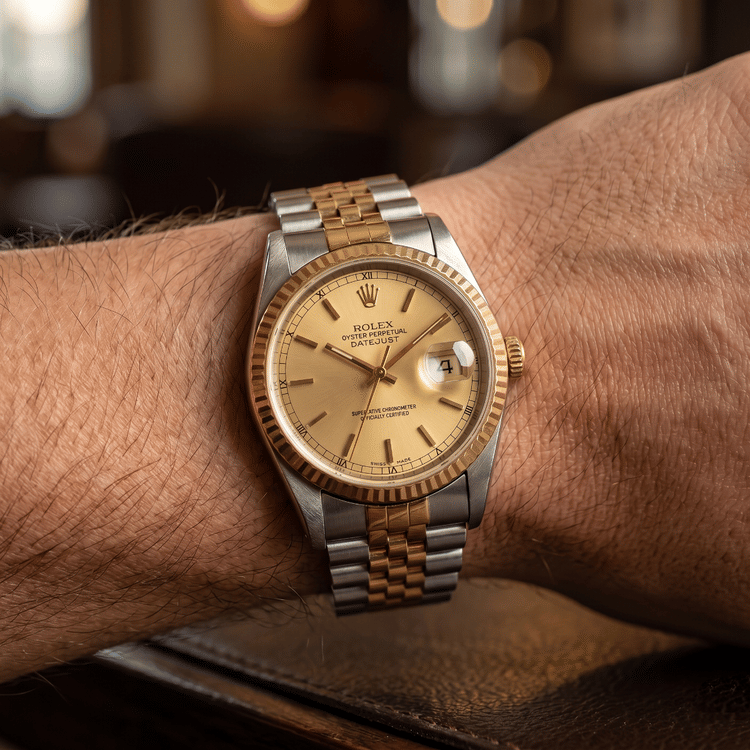 Rolex Datejust 36 MM Steel and Yellow Gold Champagne Dial Automatic-Hover-Image