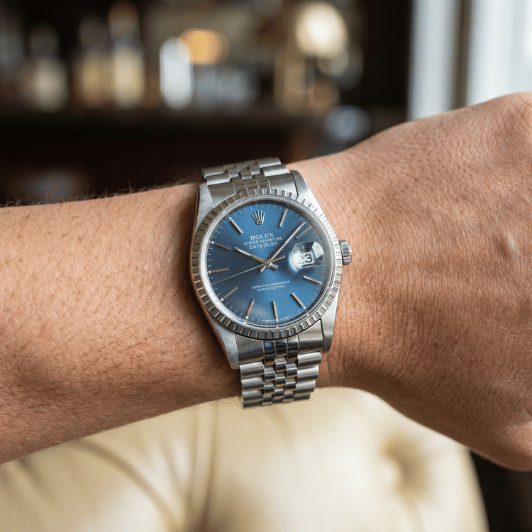 Rolex Datejust 36 MM Blue Dial Steel Automatic-Hover-Image