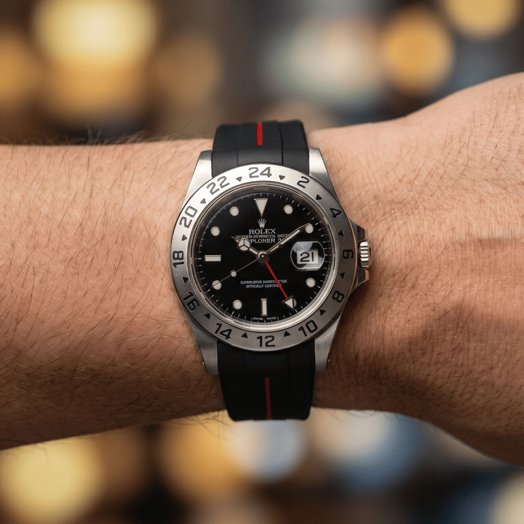 Rolex Explorer II 40 MM Black Dial Steel Watch-Hover-Image