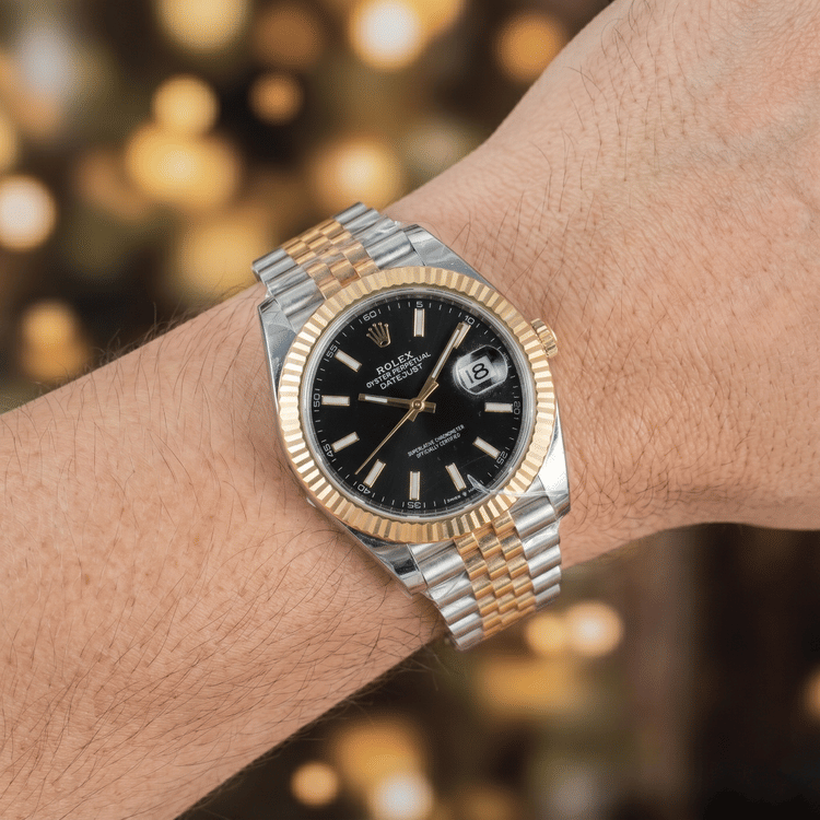 Rolex Datejust 41 mm Yellow gold Black Dial Watch-Hover-Image