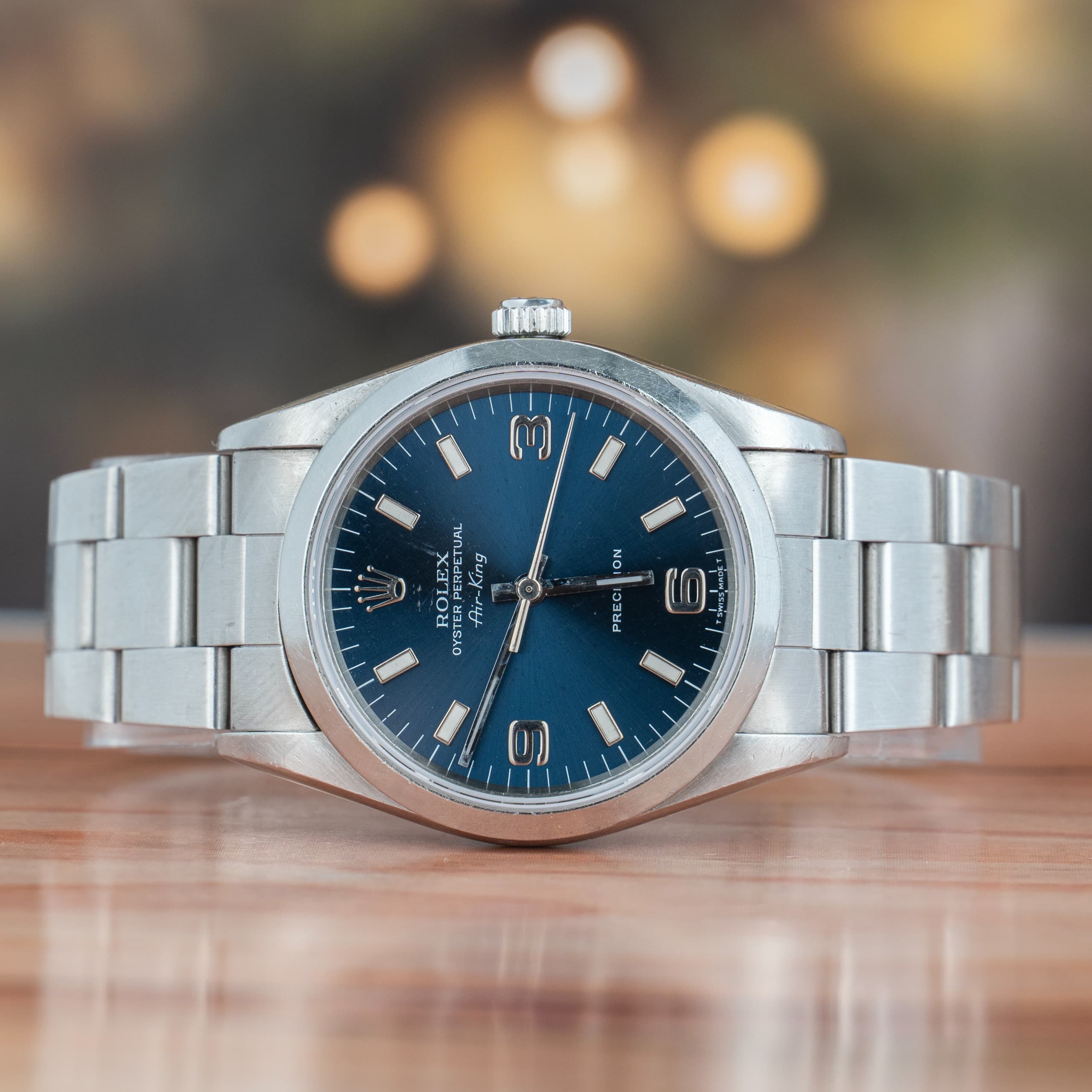 Rolex Air King 34 MM Blue Dial Steel Bracelet Automatic