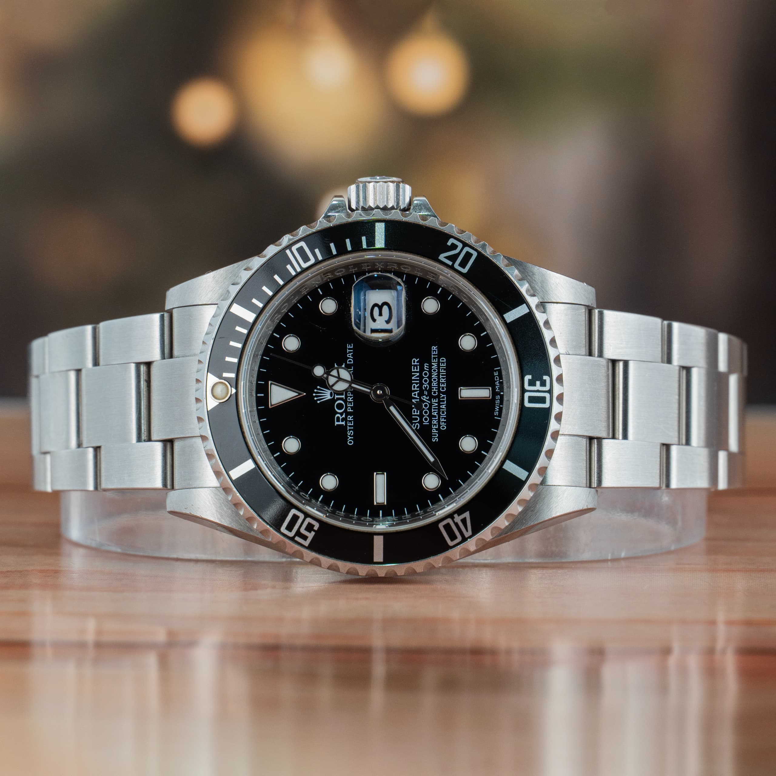 Rolex Submariner Date Random Serial Engraved Rehaut 40 MM Steel Automatic Watch 16610
