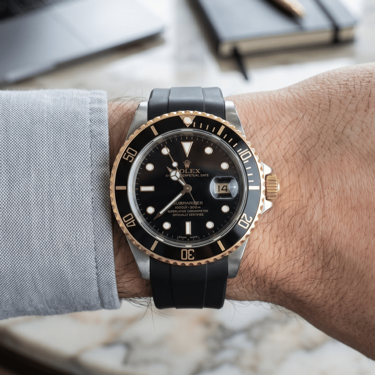 Rolex Submariner 40 MM Black Dial Steel & Yellow Gold Automatic Watch 16613-Hover-Image