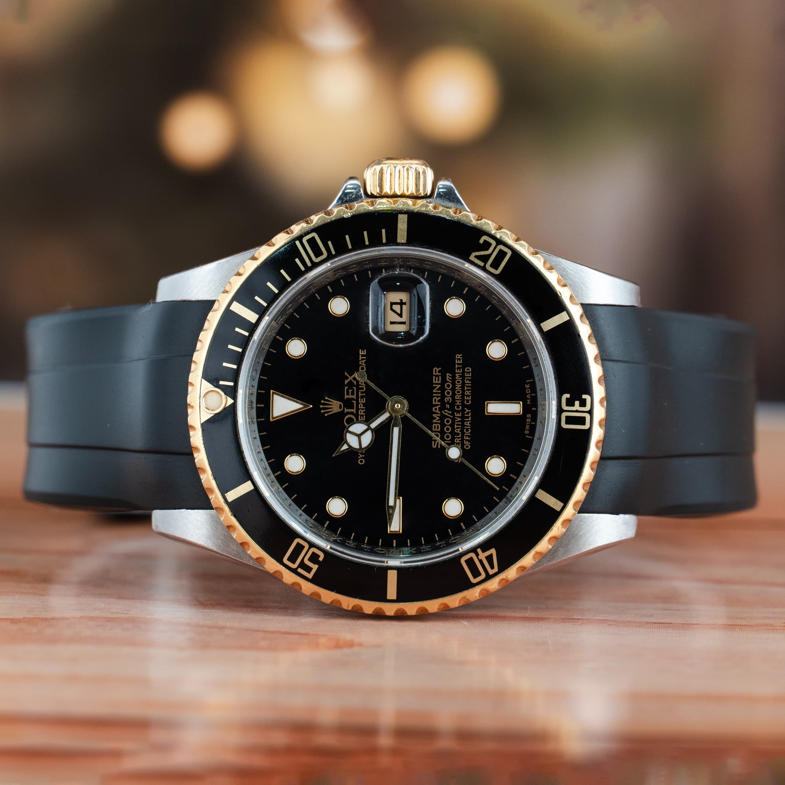 Rolex Submariner 40 MM Black Dial Steel & Yellow Gold Automatic Watch 16613