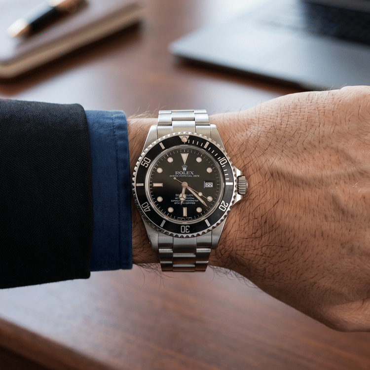 Rolex Sea-Dweller 4000 40 MM Black Dial Steel Automatic Watch-Hover-Image