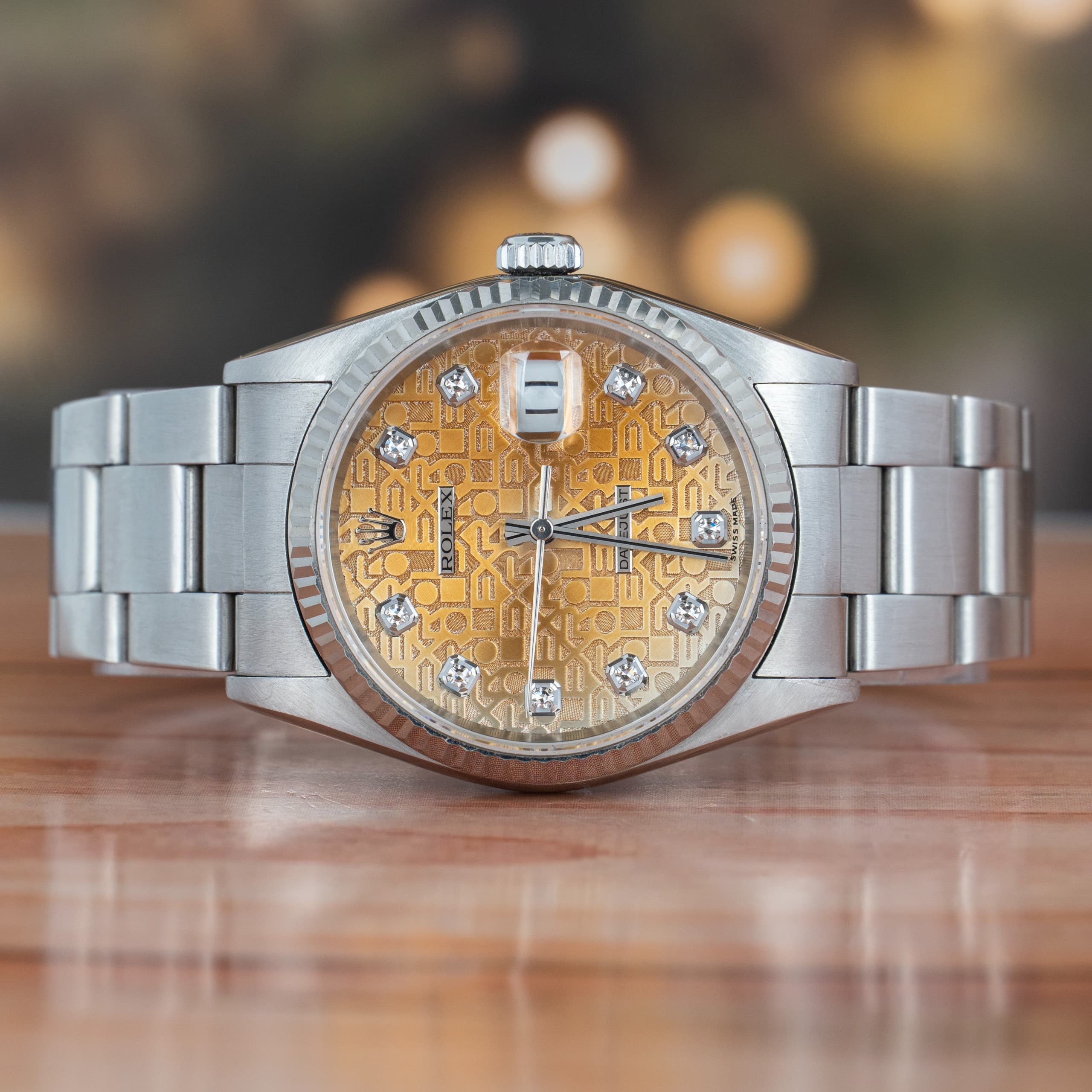 Rolex Datejust 36 MM Anniversary Diamond Dial Stainless Steel Automatic Watch Ref. No 16234