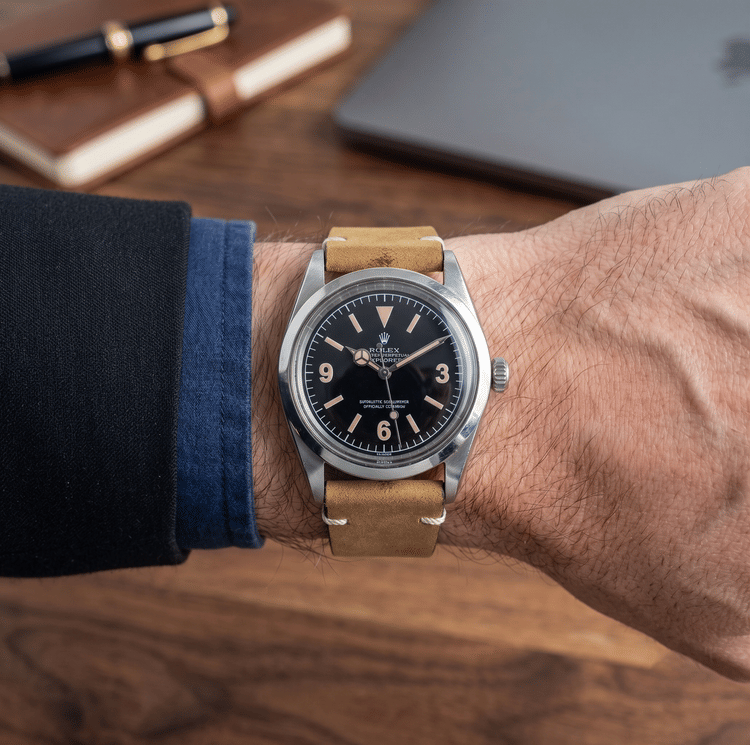 Rolex Explorer 36 MM Professionally Refinished Black Dial Steel Automatic Watch Ref. No 1016-Hover-Image