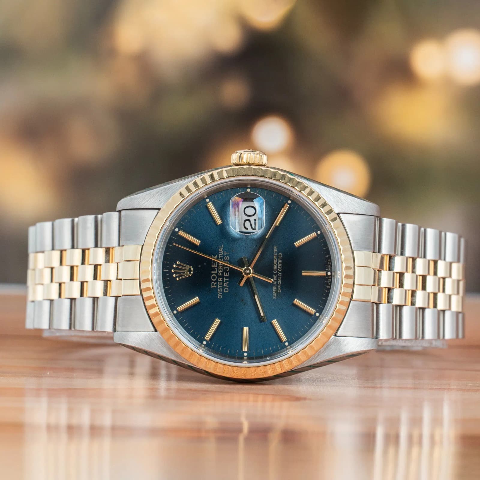 Rolex Datejust 36 MM Steel and Gold Automatic Watch Ref. No 16233