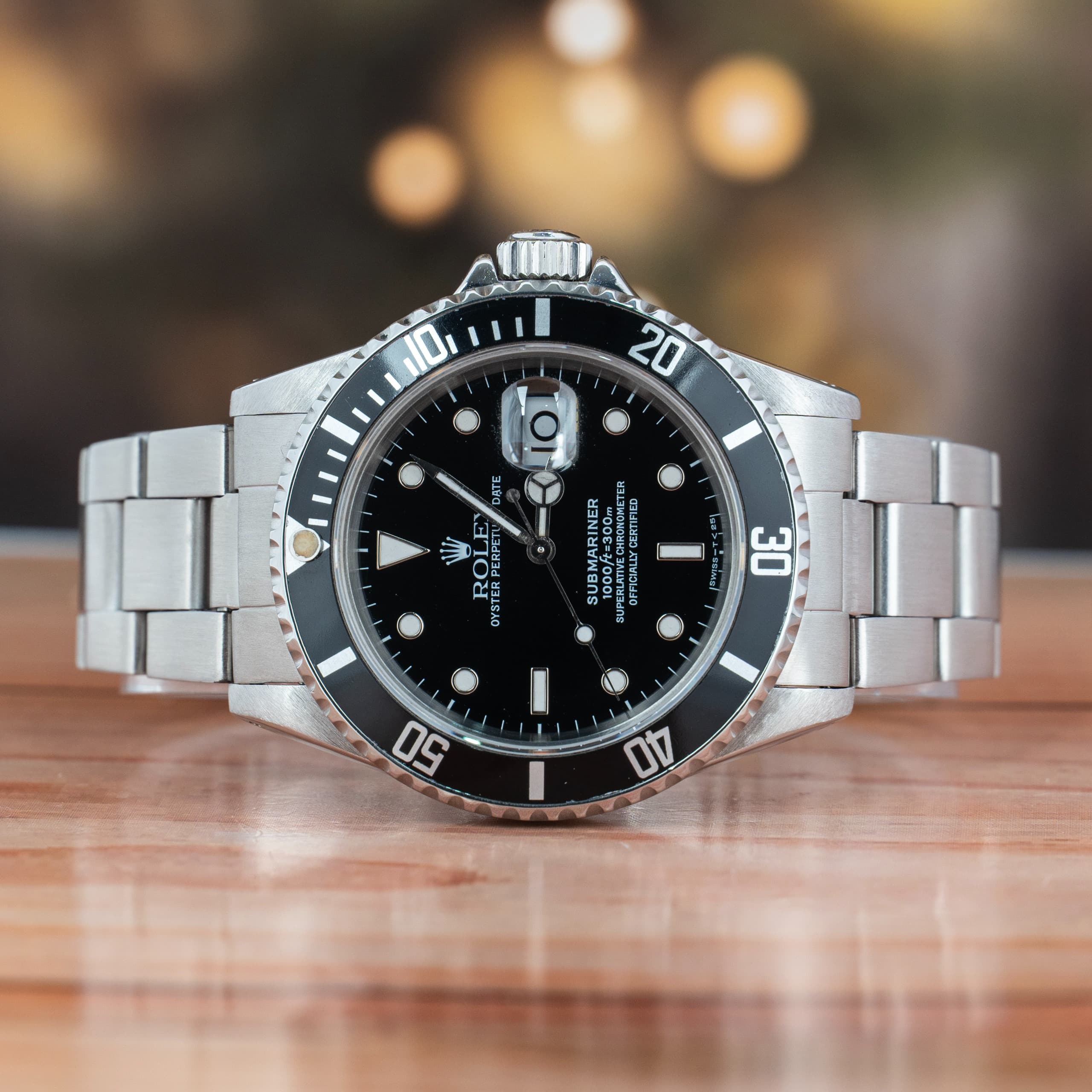 Rolex Submariner Date 40 MM Black Dial Steel Automatic Watch Ref. No 16610